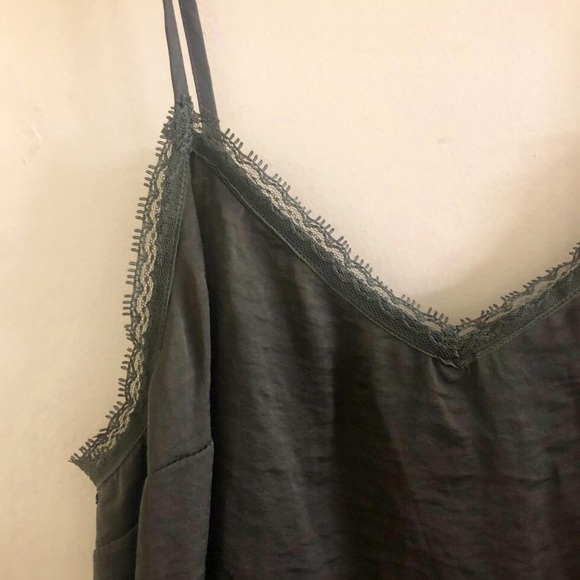 NWOT Who What Where Olive Green Satin Cami - Picture 5 of 7